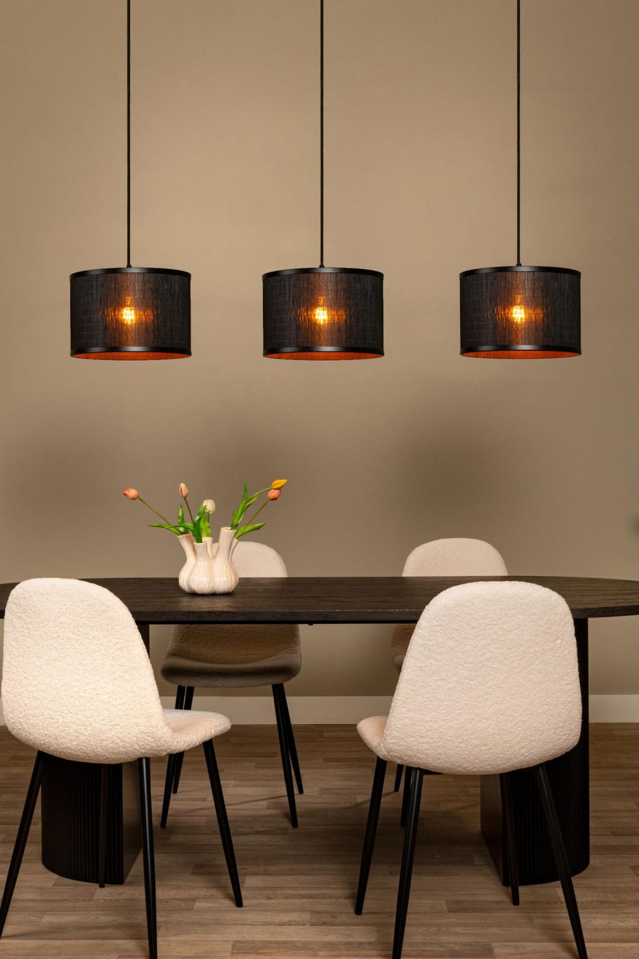 TAGALOG 21429/03/30 lampa wisząca bambusowa czarna 3xE27