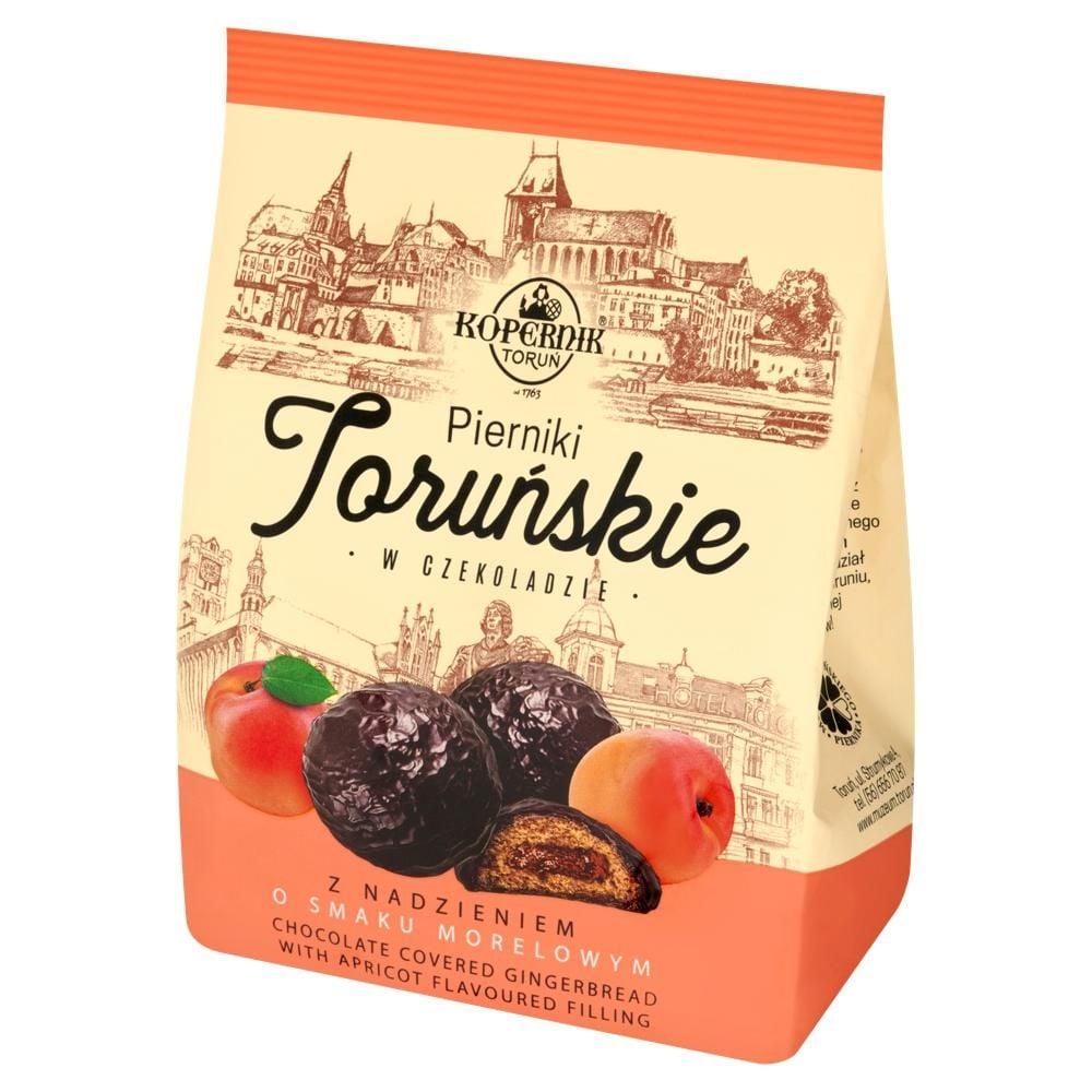Kopernik Pierniki toruńskie w czekoladzie z nadzieniem o smaku morelowym 150 g