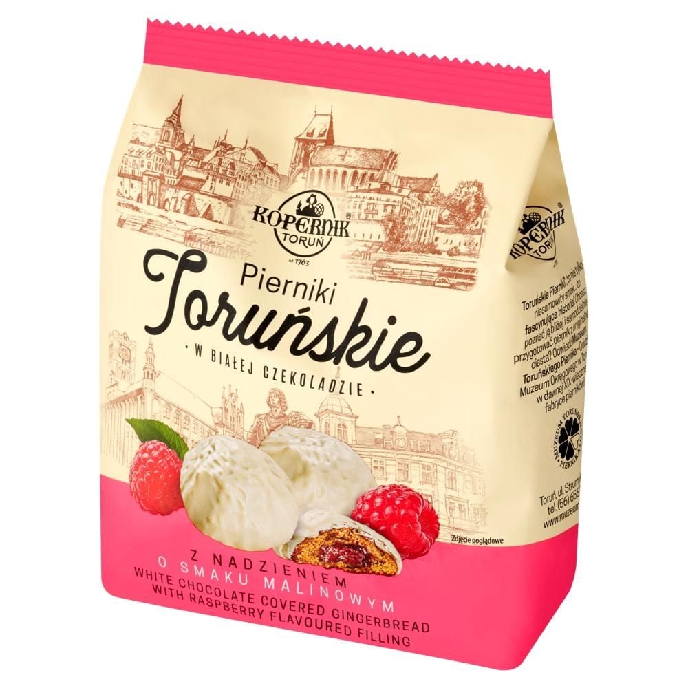 Kopernik Pierniki toruńskie w białej czekoladzie z nadzieniem o smaku malinowym 150 g