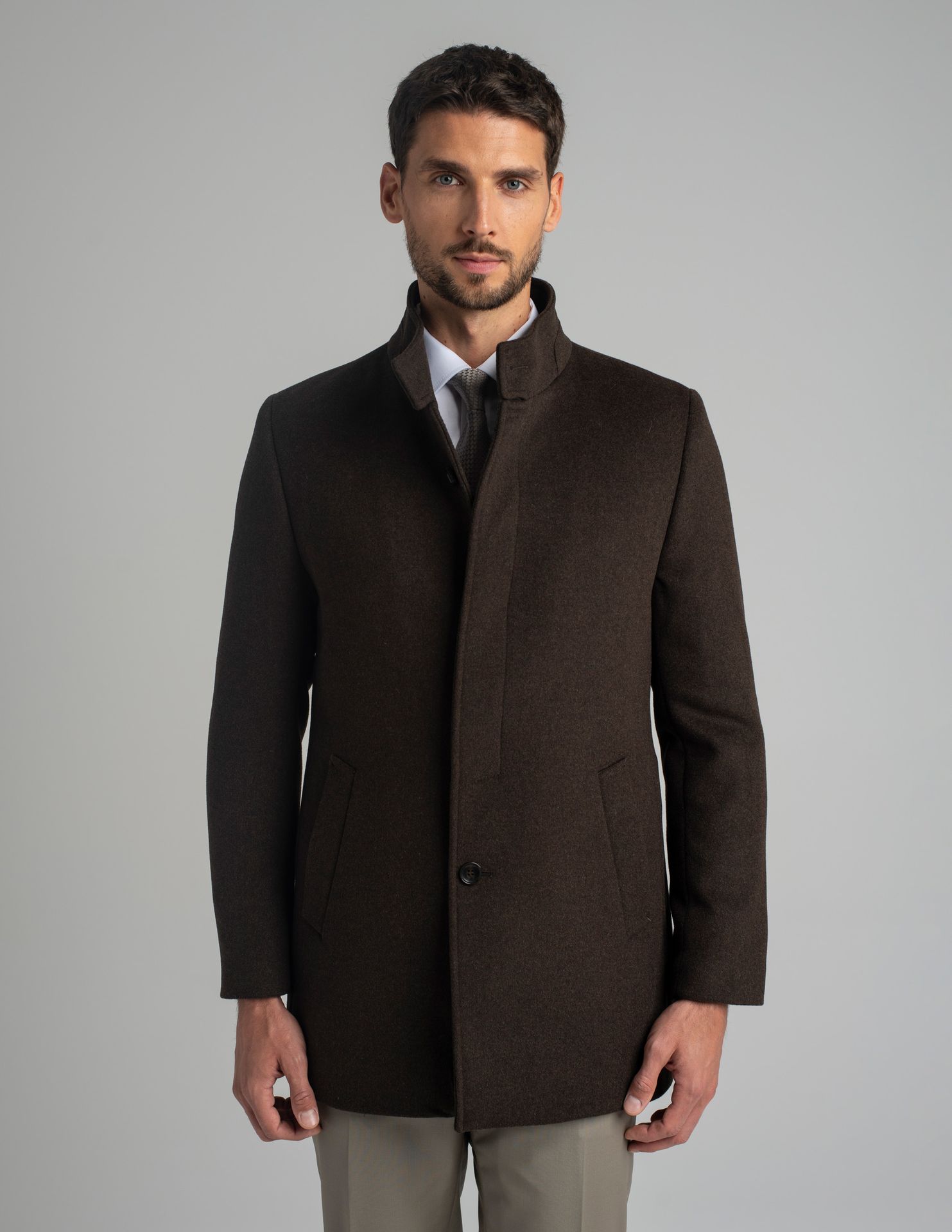 płaszcz rivara brązowy