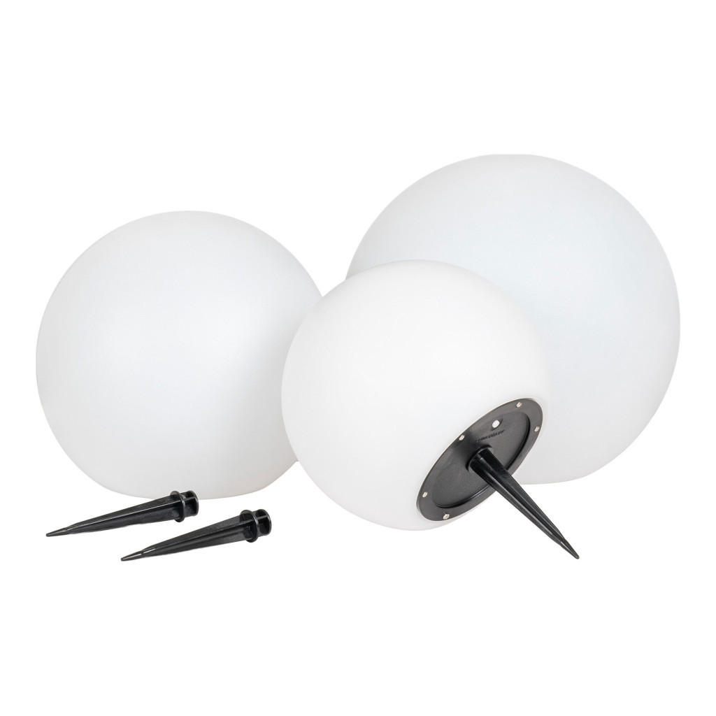 House Nordic Lampka solarna LED Lifton, biała, zestaw 3 20, 25, 30 cm