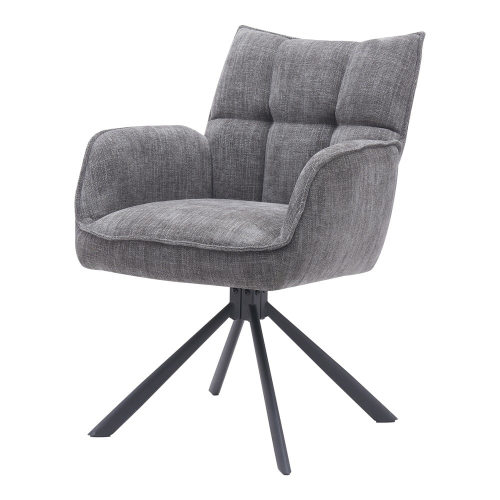 Szare tapicerowane fotele jadalniane zestaw 2 szt. Marilla – Unique Furniture