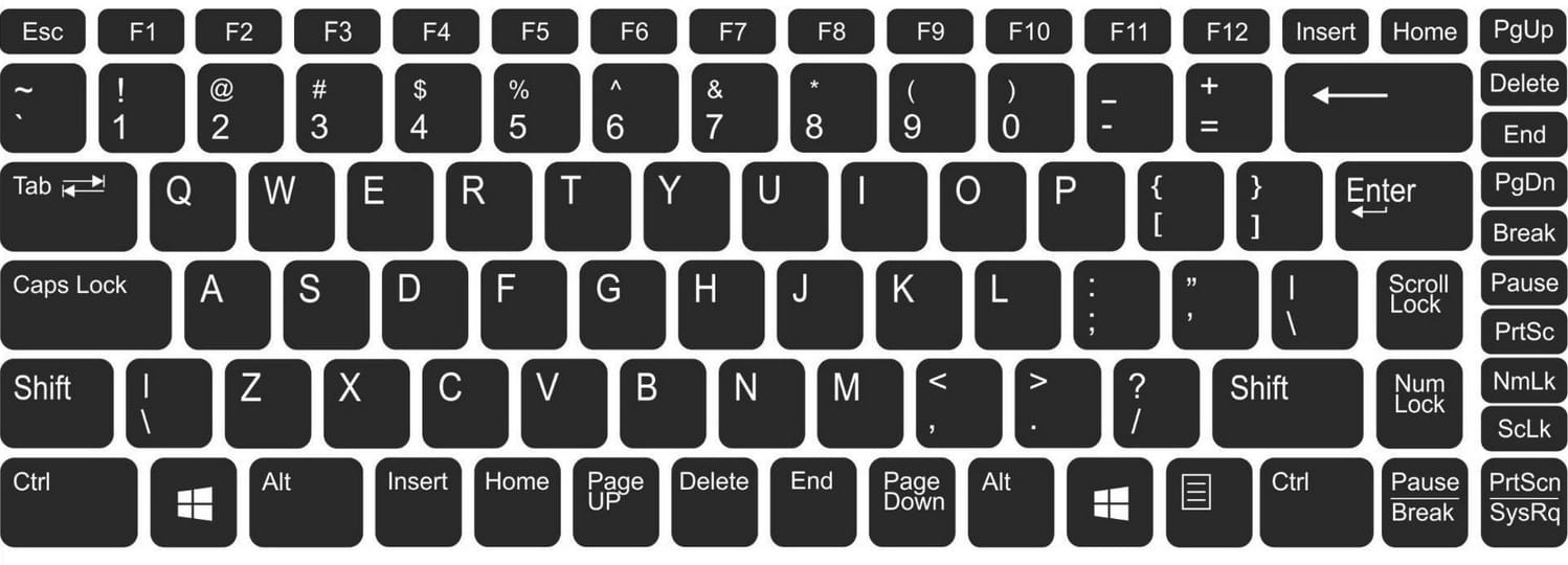 Accura naklejki na klawiaturę uniwersalna QWERTY kolor czarny UNICZARNA