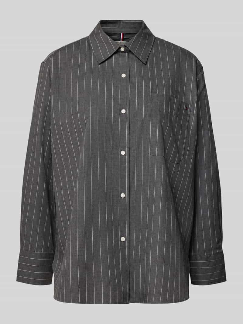 Bluzka koszulowa o kroju regular fit z czystej bawełny