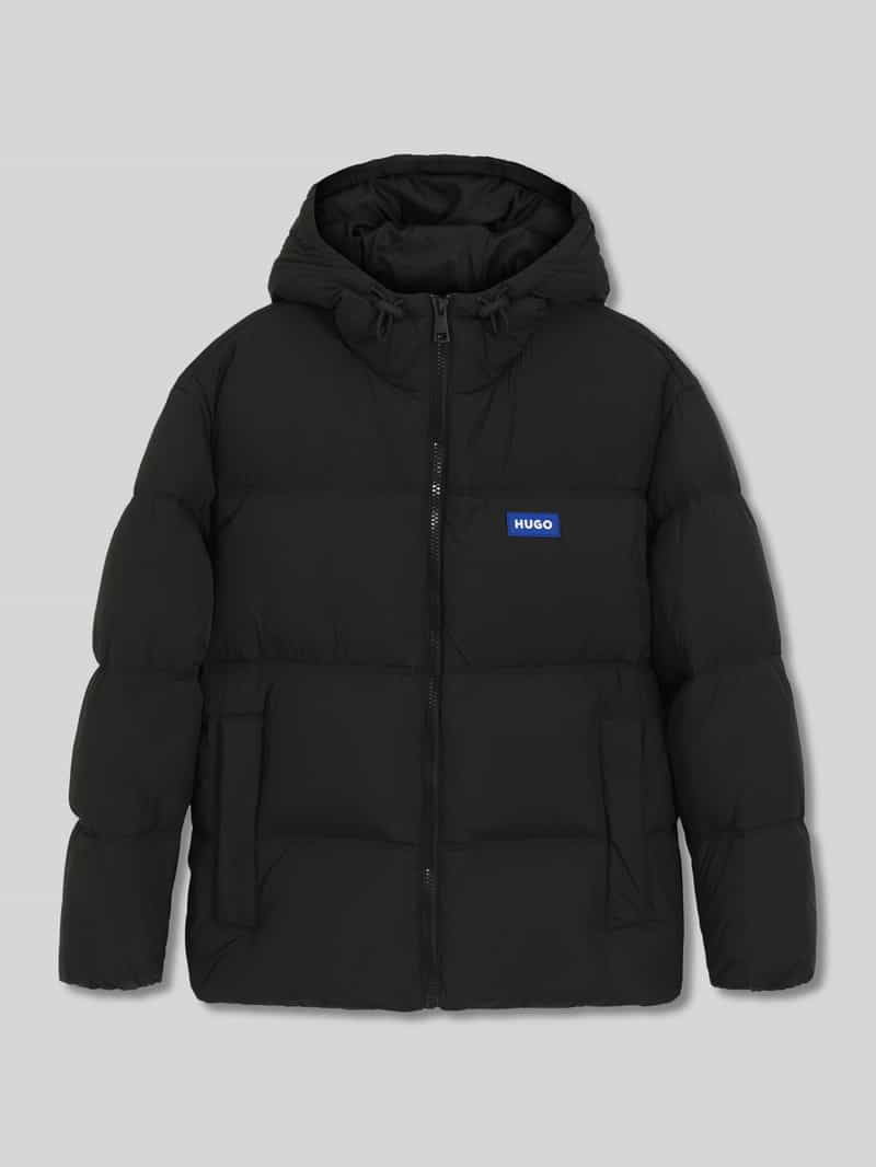 Kurtka pikowana o kroju relaxed fit z kapturem model ‘BODO’