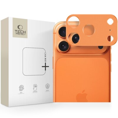 Nakładka na obiektyw TECH-PROTECT Camalloy Fit+ do Apple iPhone 17 Pro Pomarańczowy