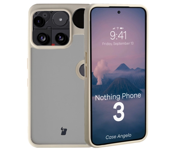 Bizon Angelo do Nothing Phone 3 z beżową ramką