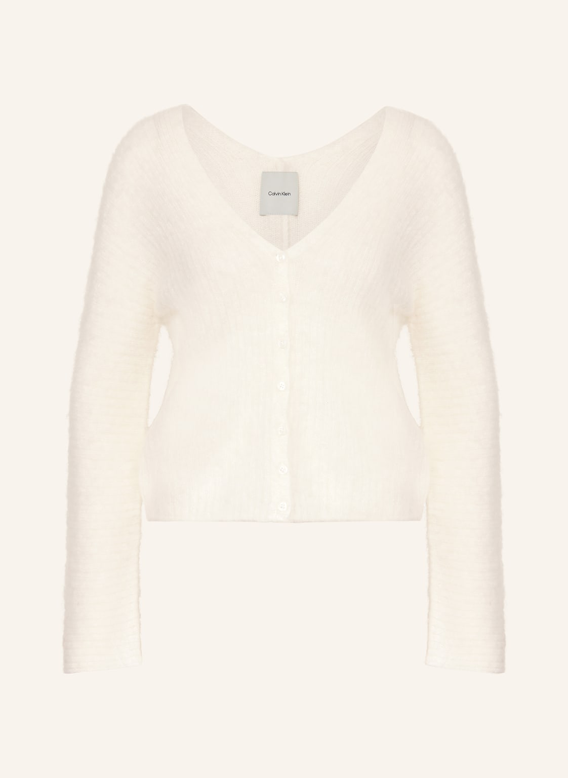 Calvin Klein Kardigan Z Dodatkiem Alpaki weiss