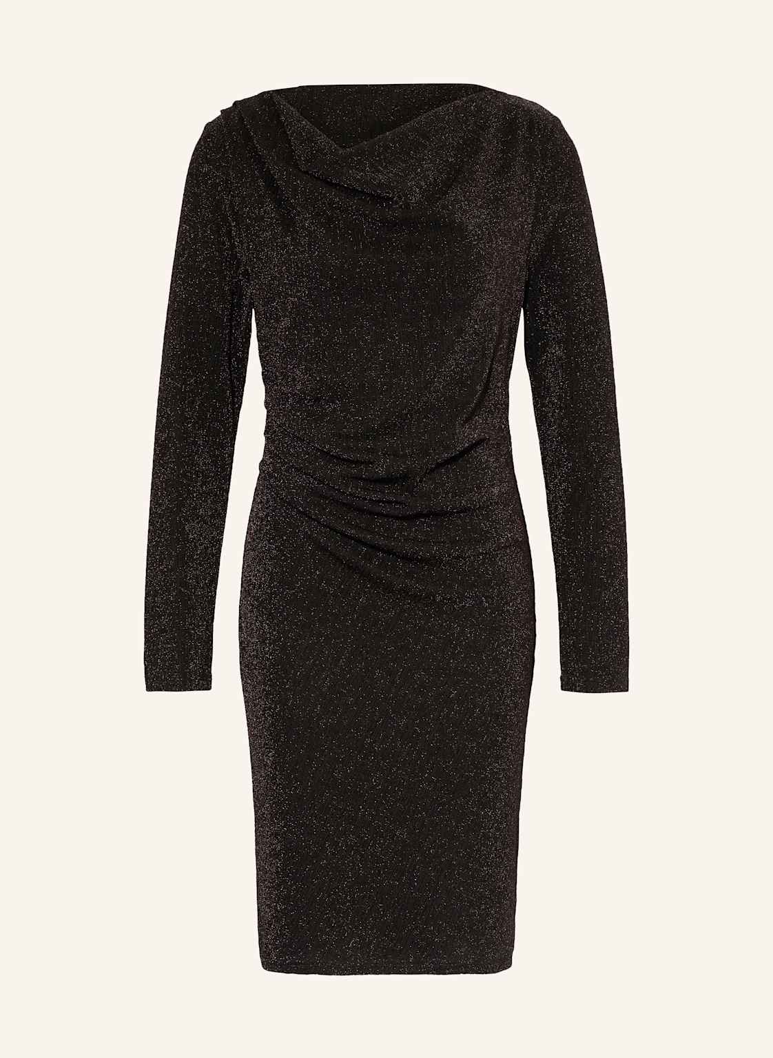 Selected Femme Sukienka Etui Z Błyszczącą Przędzą braun