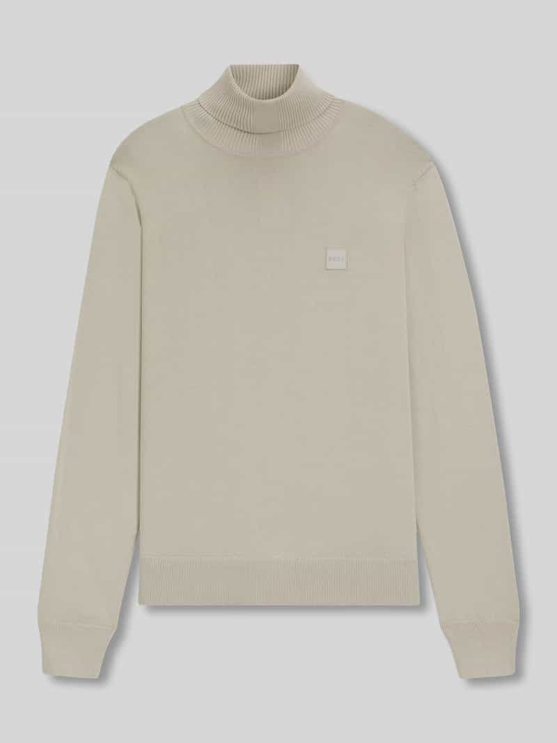 Golf o kroju regular fit z mieszanki bawełny i kaszmiru model ‘'AKIRO_S’