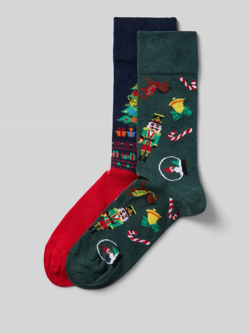 Skarpety z prążkowanym wykończeniem