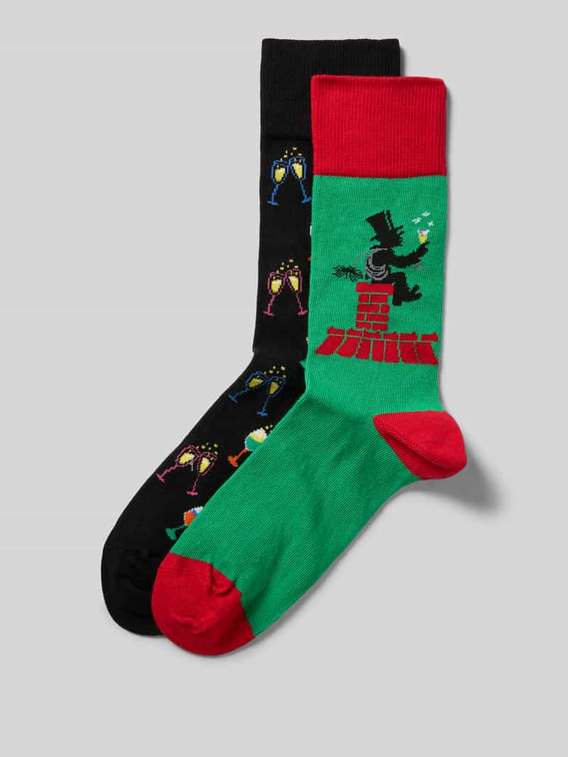 Skarpety z prążkowanym wykończeniem