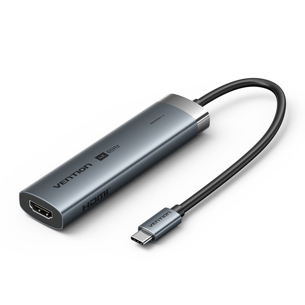 Vention 5w1 USB-C 100W PD 5Gbps 4K@60Hz srebrna TGMHB