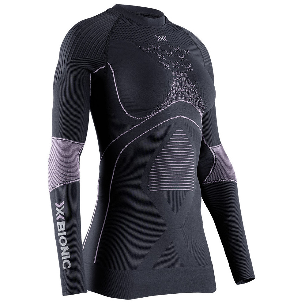 Damska koszulka X-Bionic Energy Accumulator 4.0 Shirt Lg Sl Rozmiar: L / Kolor: czarny/różówy