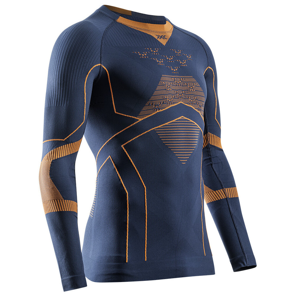 Męska koszulka X-Bionic Energy Accumulator Light Shirt Ls Rozmiar: L / Kolor: niebieski/pomarańczowy