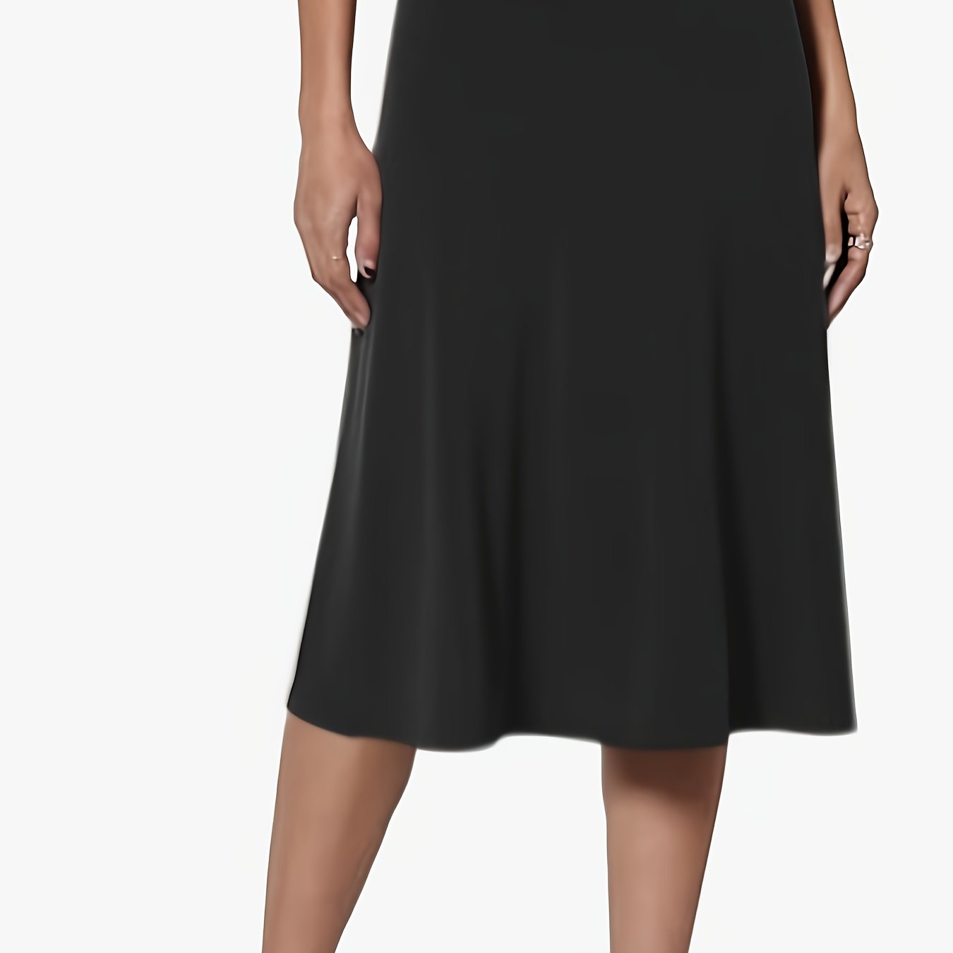 TEMU Spódnica z Wysokim Stanem dla Kobiet - Elegancka, Uniwersalna od Biura do Imprezy, Nieprześwitująca Tkanina, Idealna na Codzień i Wydarzenia