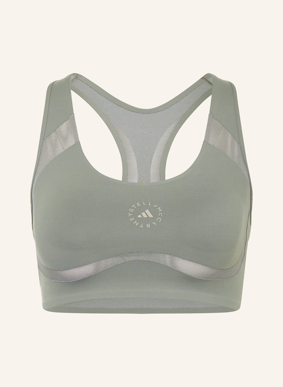 Adidas By Stella Mccartney Biustonosz Sportowy Adidas By Stella Mccartney Power Impact Z Siateczką gruen