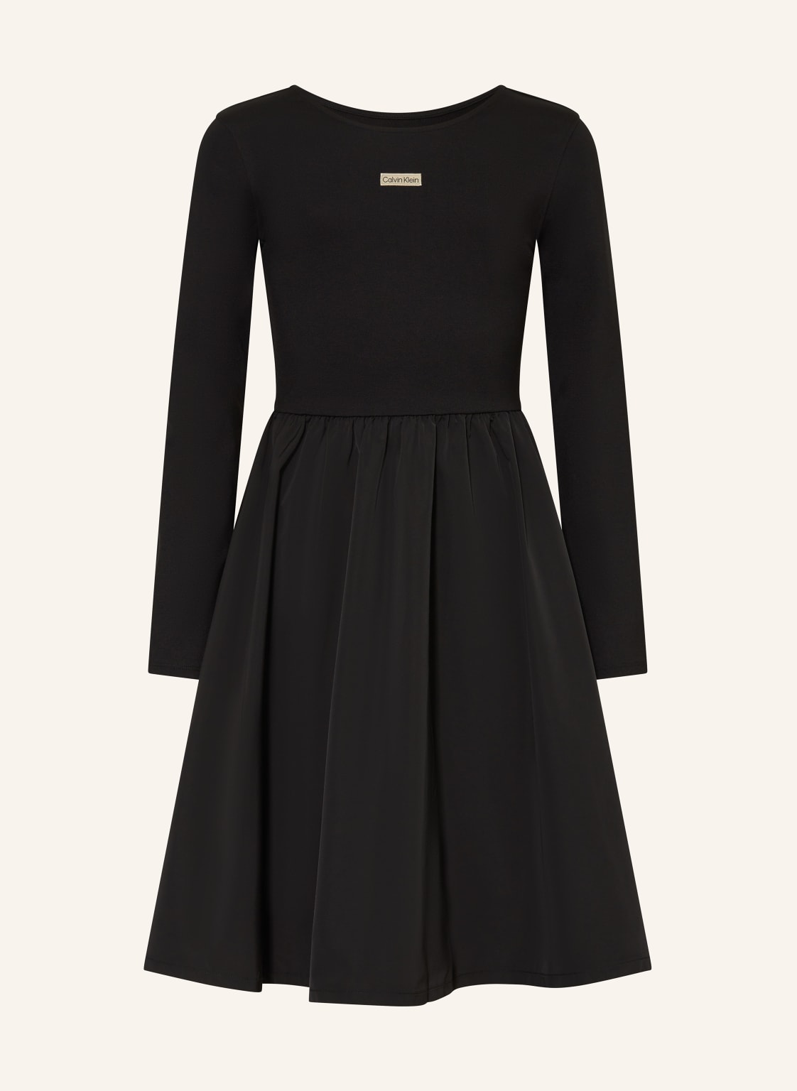 Calvin Klein Sukienka Z Mieszanki Materiałów schwarz