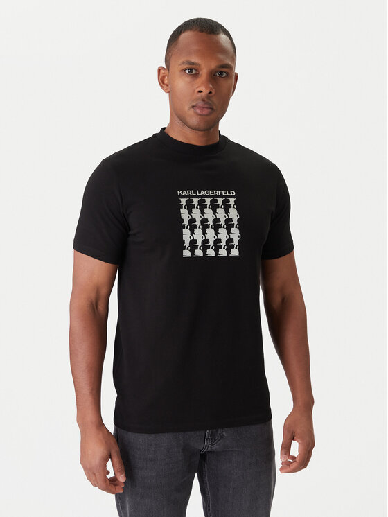 KARL LAGERFELD T-Shirt 755402 554235 Czarny Slim Fit