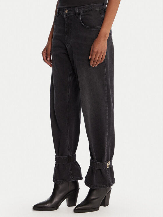 Liu Jo Jeansy UF5105 D0291 Szary Boyfriend Fit
