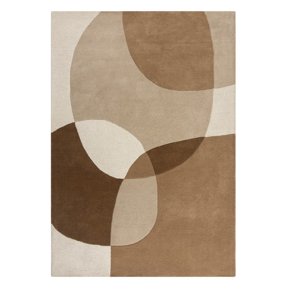 Brązowo-beżowy wełniany dywan 120x170 cm Glow – Flair Rugs