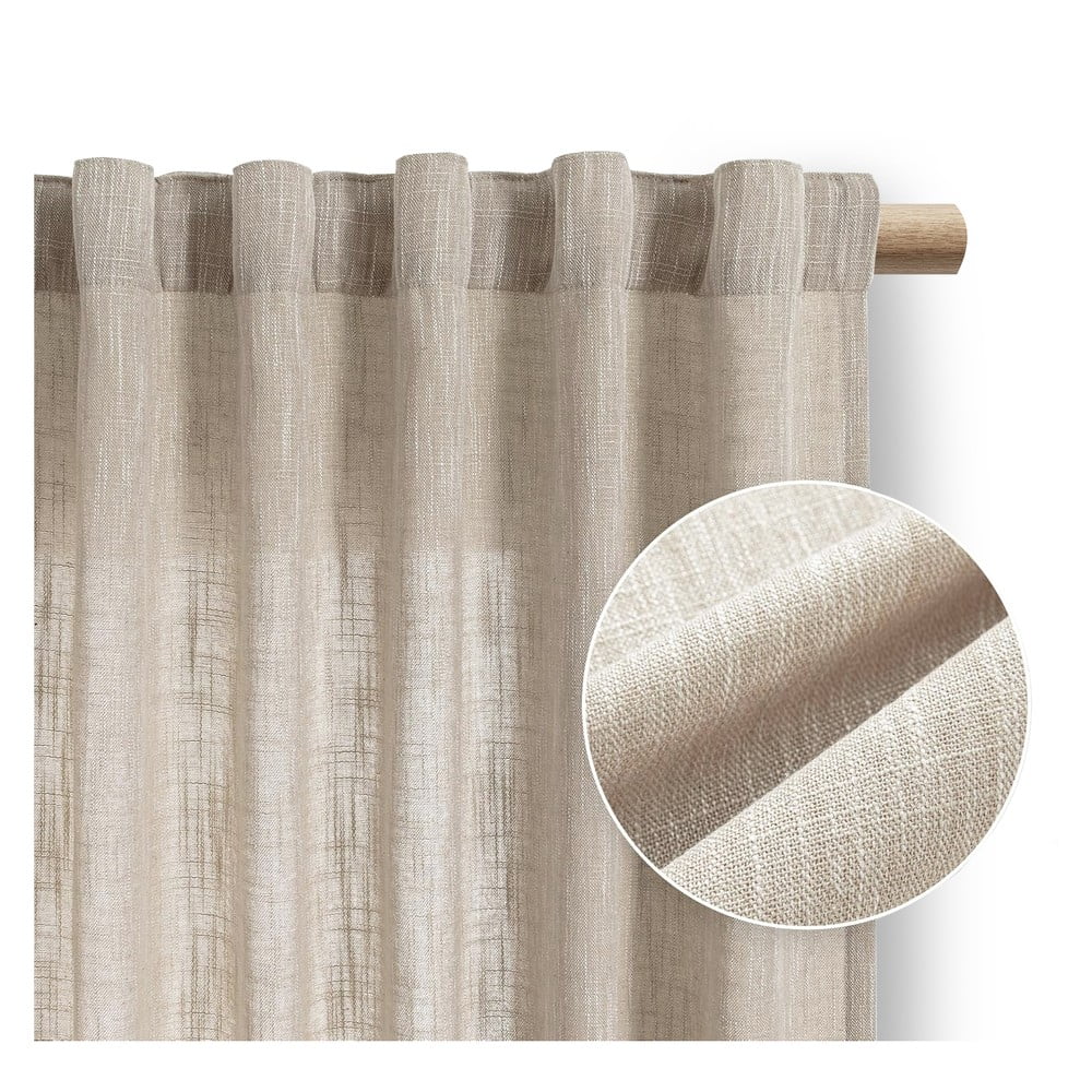 Beżowa zasłona 140x250 cm Valeta – Restilo