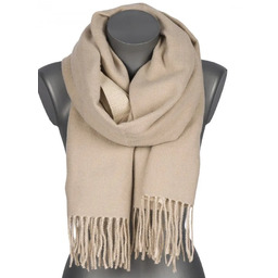 Szalik damski szal bawełniany DWUSTRONNY z frędzlami AX-163-3 szary