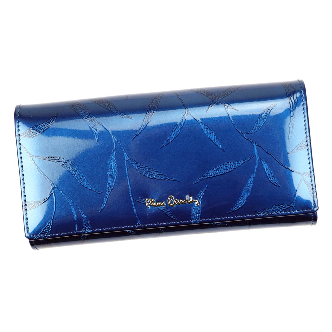 Lakierowany damski portfel z naturalnej skóry Pierre Cardin 02 LEAF 122