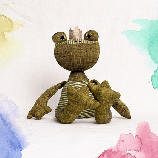 Żaba Michał Lniana Lalka Maskotka L