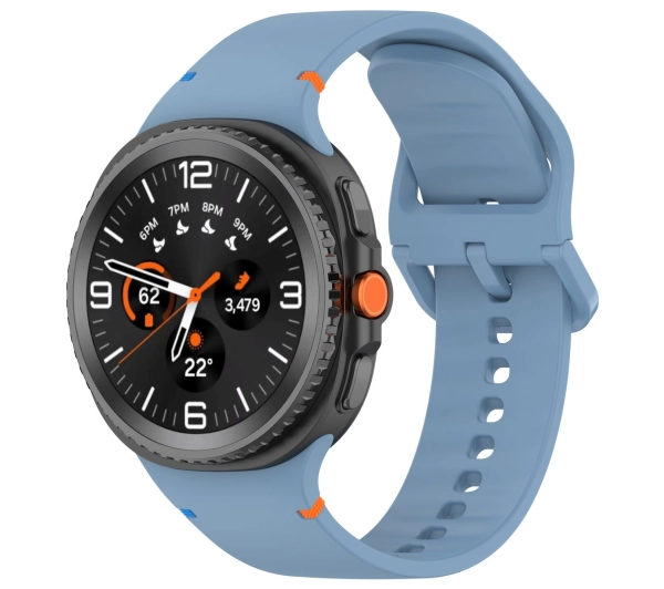 Bizon Strap Watch Silicone G do Samsung Galaxy Watch 8 40 mm / 44 mm / Samsung Galaxy Watch 8 Classic 46 mm niebieski