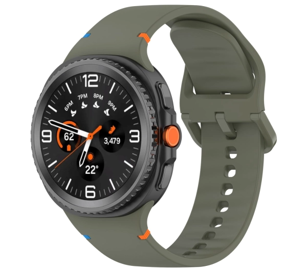 Bizon Strap Watch Silicone G do Samsung Galaxy Watch 8 40 mm / 44 mm / Galaxy Watch 8 Classic 46 mm ciemnozielony
