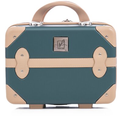 Kuferek SEMI LINE T5838-1 Vintage 23 cm Zielono-różowy