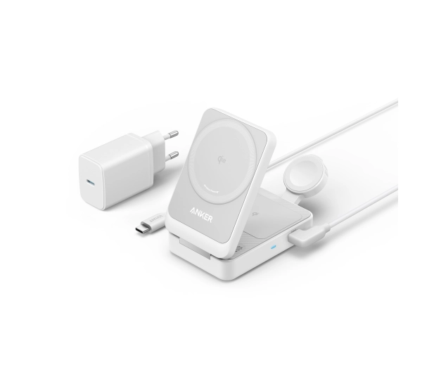 Anker MagGo 3w1 B2557322 iPhone Apple Watch AirPods 15W Qi2 Biały