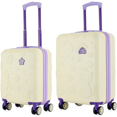 Zestaw walizek SEMI LINE T5882-0 44.5/54.5 cm Kremowy