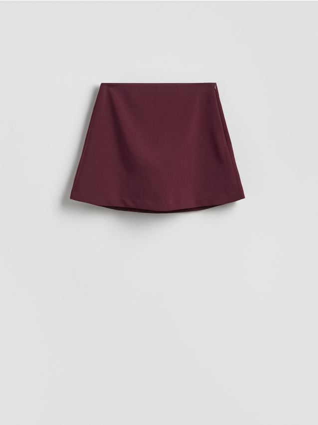 Reserved - Spódnico-szorty z dodatkiem wiskozy - burgundowy