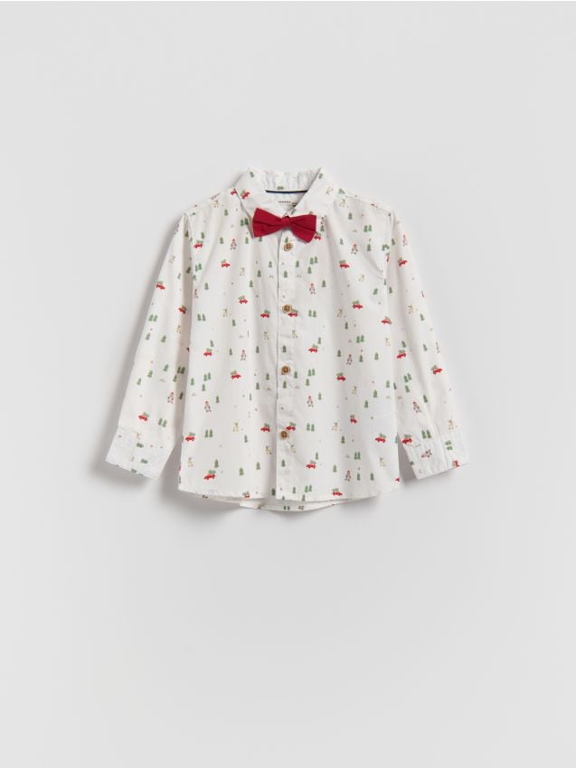 Reserved - Świąteczna koszula - biały