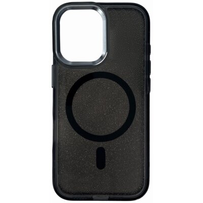 Etui HURTEL Glitter Case MagSafe do Apple iPhone 16 Plus Czarno-przezroczysty
