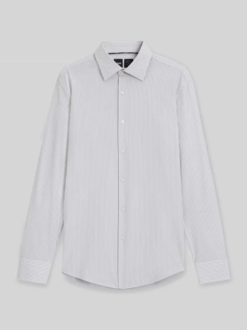 Koszula biznesowa o kroju slim fit z kołnierzykiem typu kent model ‘HANK’