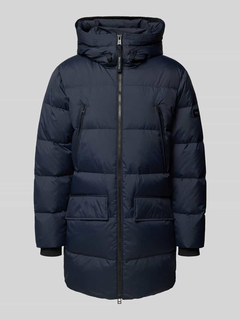 Płaszcz puchowy o kroju regular fit z kapturem