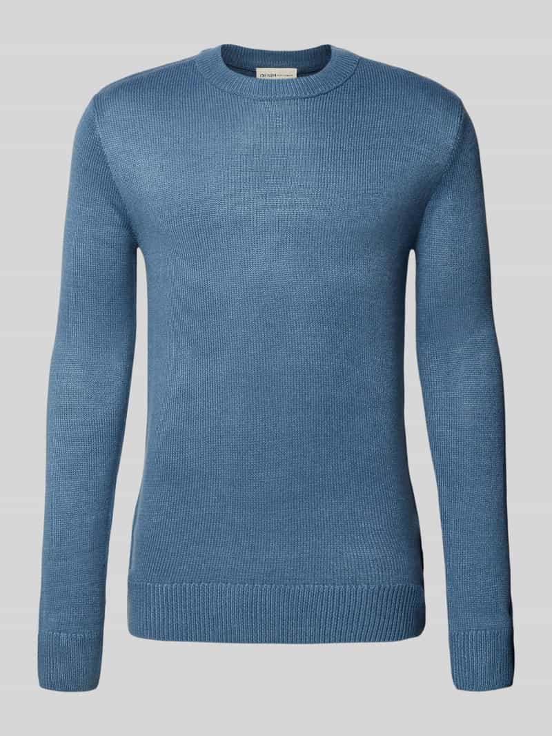 Sweter o kroju regular fit z prążkowanej dzianiny