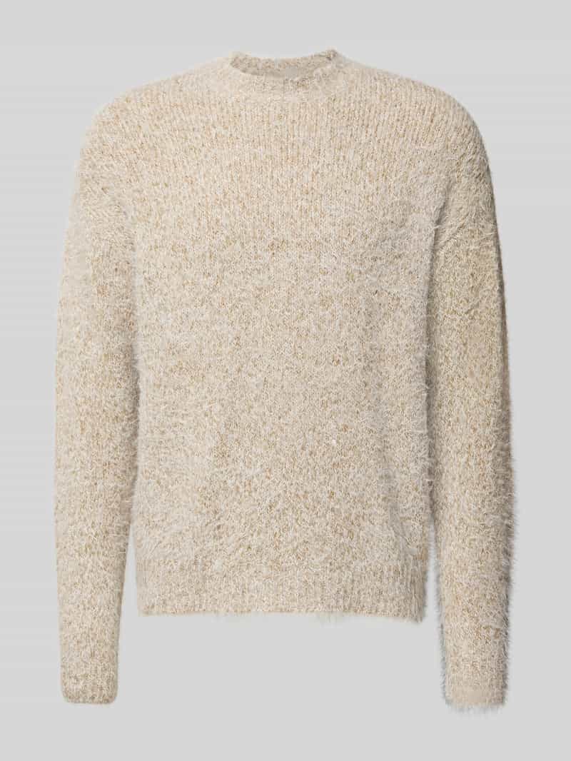 Sweter o kroju regular fit z dzianiny z dodatkiem wełny z alpaki model ‘NOAH’