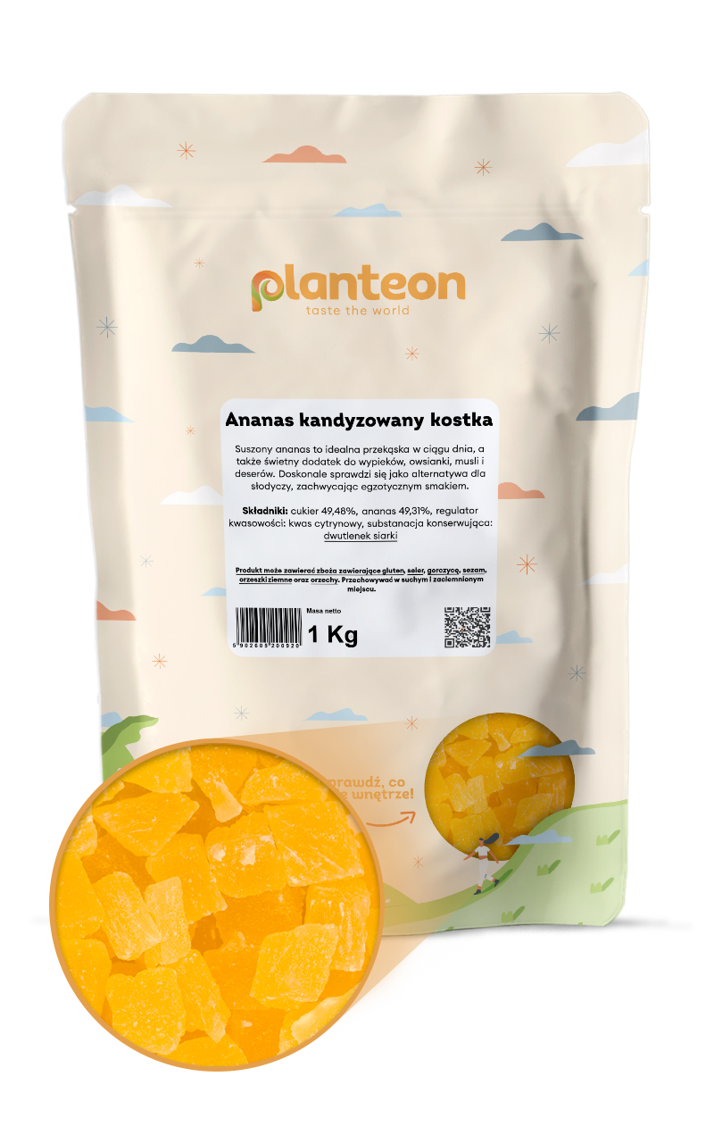 Ananas kandyzowany kostka 1kg