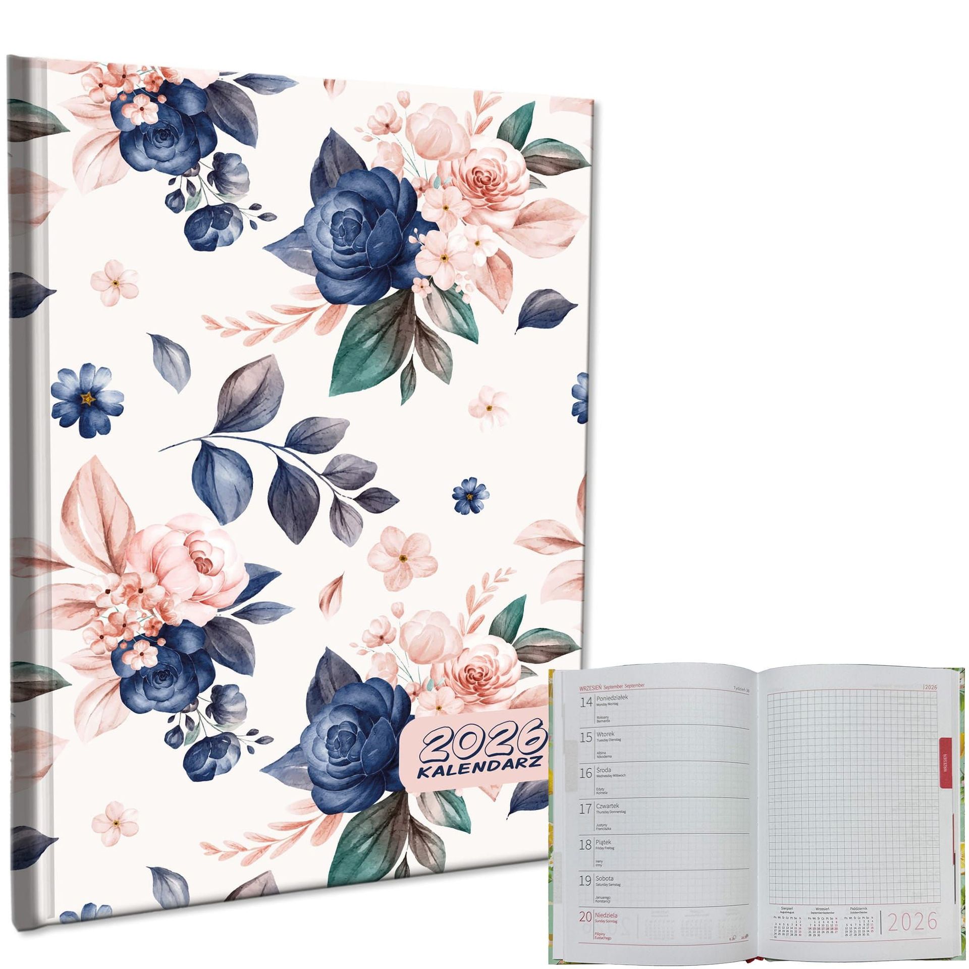 Kalendarz 2026 A5 tygodniowy notatka Róże - kalendarz