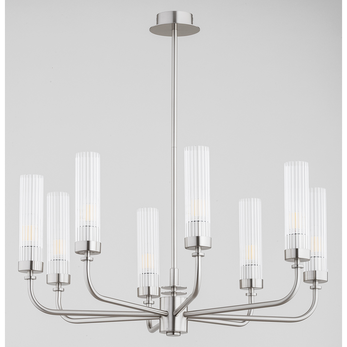 Żyrandol PRESTON 8xE14 - srebrny