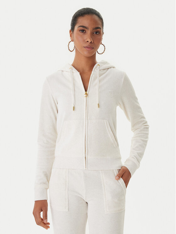 Juicy Couture Bluza Robertson JCAP176G Beżowy Slim Fit
