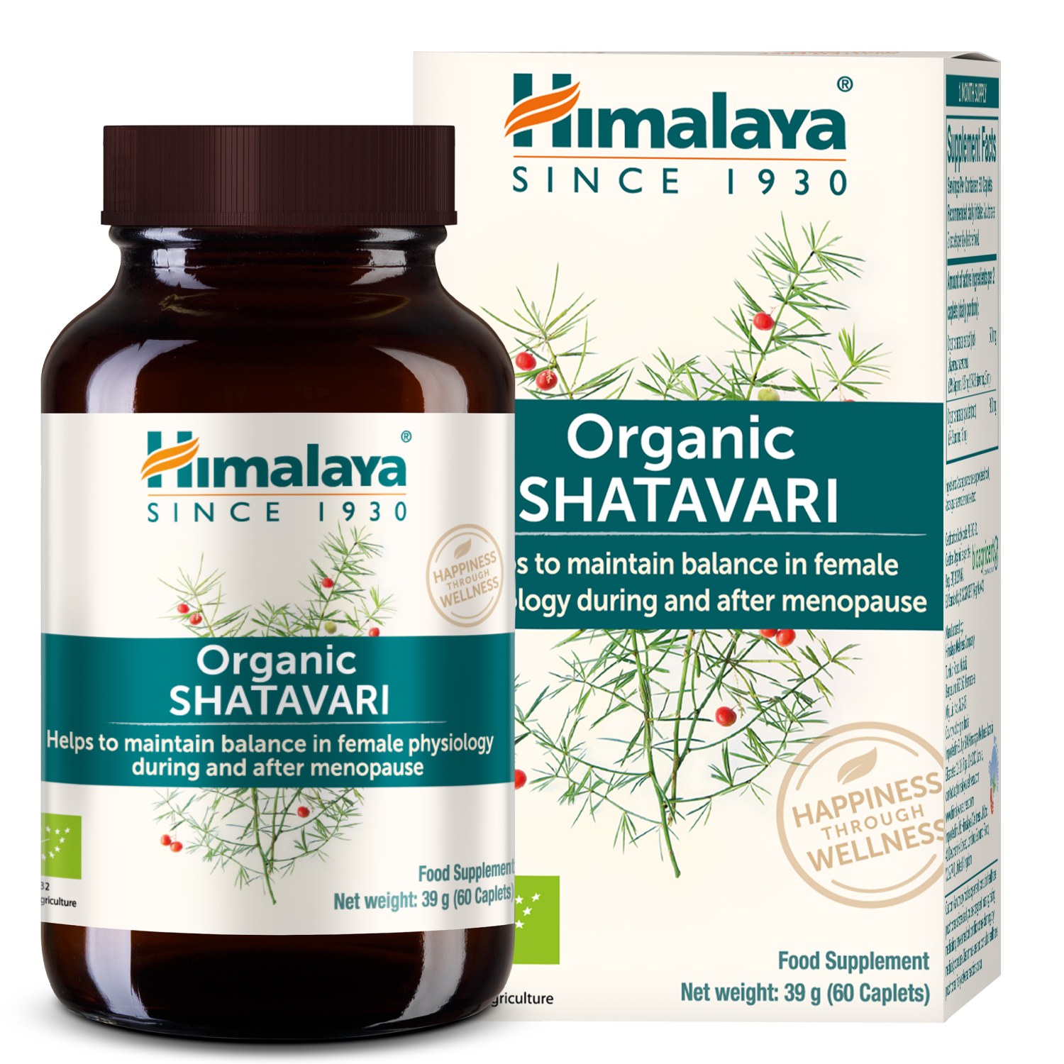 Himalaya Organic Shatavari, 60 tabletek