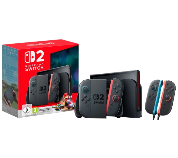 Nintendo Switch 2 Joy-Con Czarny + Mario Kart World + Joy-Con 2 Pair 2szt