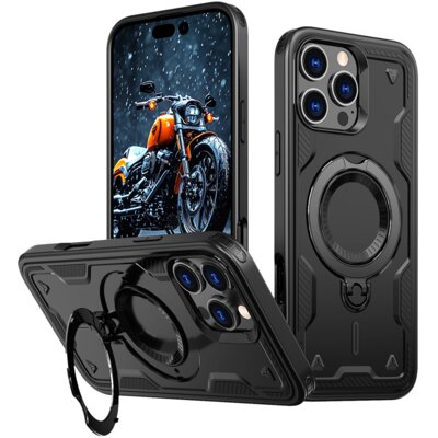 Etui HURTEL Hybrid Armor Trendy MagSafe do Apple iPhone 16 Pro Czarny