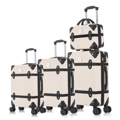 Zestaw walizek SEMI LINE T5507-0 Beżowo-czarny