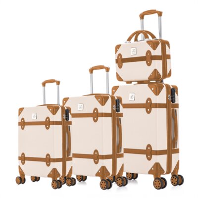 Zestaw walizek SEMI LINE T5506-0 Beżowo-brązowy